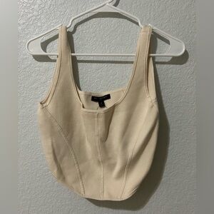 NWT - Banana Republic Ribbed Knit Tank Top Ivory Size M $65